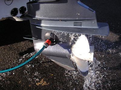 Image of boat engine maintenance