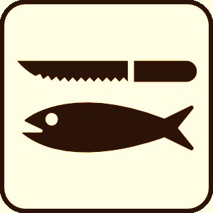 Image of a fish and knife