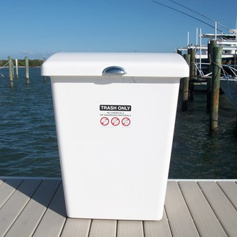 Image of a marina solid waste container