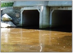 Image of sediment in a culvert