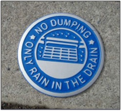 Image of a storm drain marking